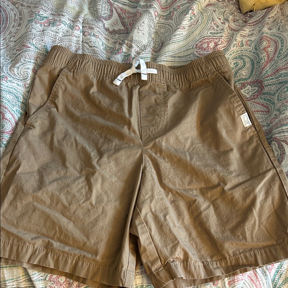 Tan Casual Shorts with Drawstring